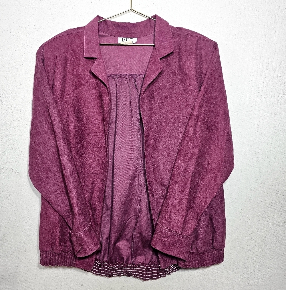 Vintage Women's Purple Jacket Sz S 90's